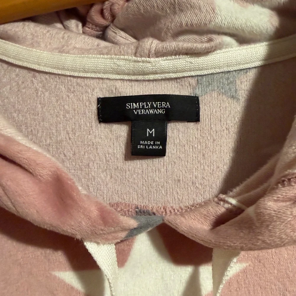 Simply Vera Vera Wang Pink Star Hoodie - Picture 2 of 3
